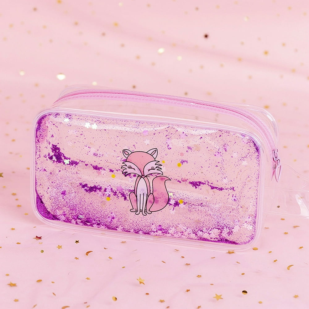 Glitter Pencil Case Paillette Drift Sand Transparent Pen Holder Large