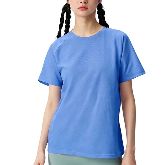 JIAYUE Women's T Shirt Casual Breathable Crew Neck For And Slim Fit Solid Color Short Sleeve Tops Loose Fit For Summer Everyday Yoga Running And Wear