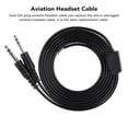 thumbnail image 4 of Aviation Headset Replacement Cable, Aviation Headset Cable Clear Sound 6.6ft Dual GA Plug PVC Outer Cover  For Aviation Headset, 4 of 8