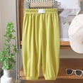thumbnail image 2 of 4-5T Toddler Solid Color Lightweight Jogger Pants, Elastic Waist Loose Casual Trousers for Boys Girls 6 12 Months 2T 3T 4T 5T 6T Loungewear Pants All Seasons,Yellow, 2 of 5