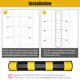 thumbnail image 4 of Yescom 31" Rubber Corner Guard with Reflective Yellow Strips for Parking Columns and Garage Walls 2pcs, 4 of 7