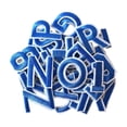thumbnail image 2 of Parches bordados BLESIY letras y números Azul, 2 of 8