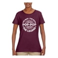 thumbnail image 2 of Wild Bobby, Pop-Pop Man Myth Legend Funny Dad Uncle Papa Granpa Dad Gift, Father's Day, Women Graphic Tee, Maroon, Medium, 2 of 4