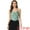 Light Green, variant on Women's Cowl Neck Draped Clubwear Backless Crop Cami Tops M Black