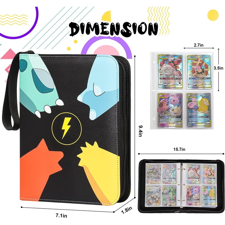 large card binder Brand New Holds 500+ Cards Water Resistant Zipper Constructed from high GameStop Trading Card 9-in x