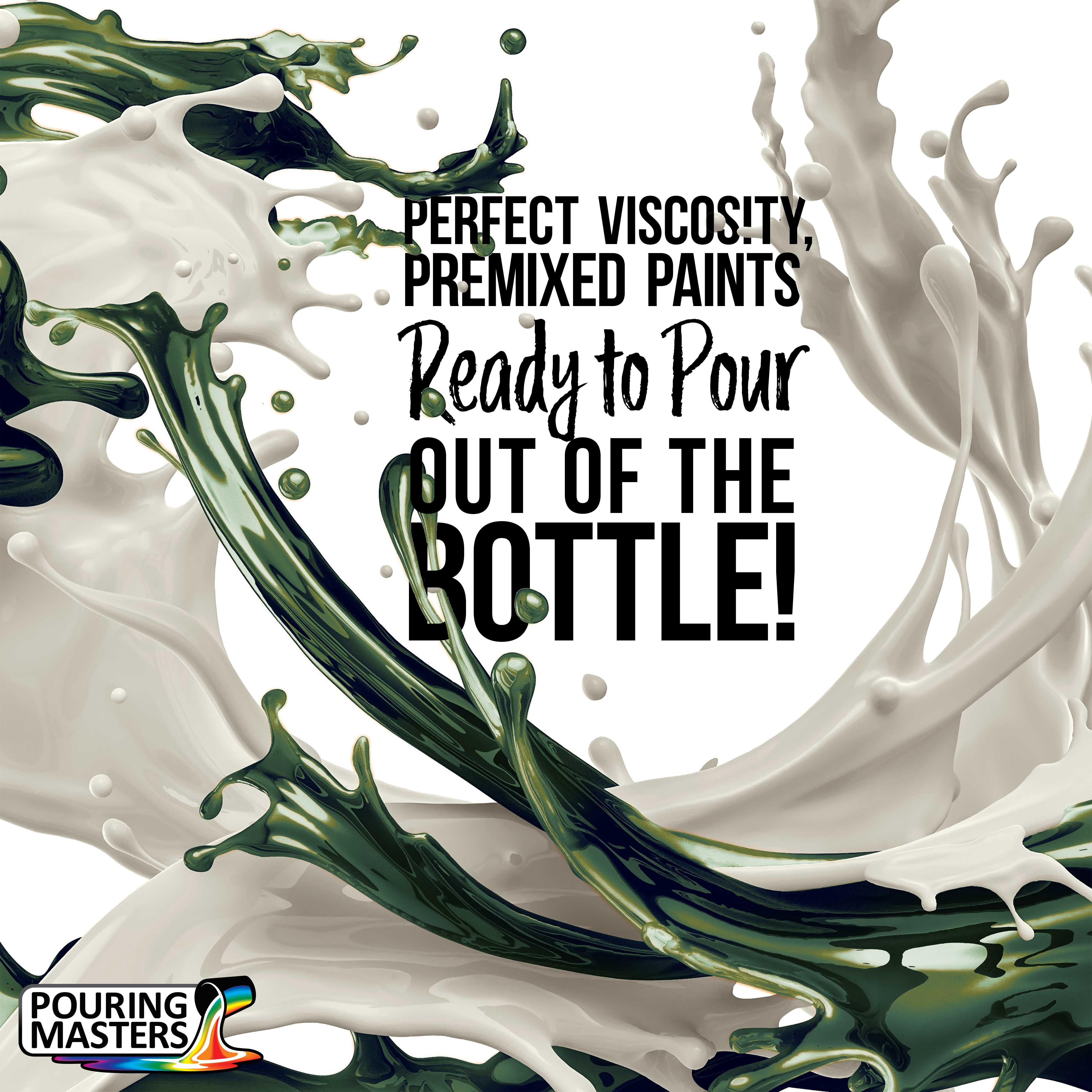 Pouring Masters Ivy Green/Blue Iridescent Special Effects Pouring Paint - Quart Bottle - Acrylic Ready to Pour Pre-Mixed Water Based for Canvas, Wood, Paper, Crafts, Tile, Rocks and More