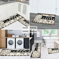 thumbnail image 2 of Coffee Vintage Chef Kitchen Pattern Kitchen Mat Set Of 2,Kitchen Rugs Mats with Dirty Resistance,washable,non Skid,kitchen Mats 17.7x24+17.7x48inch, 2 of 7