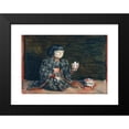 thumbnail image 2 of Kishida Ryusei 24x18 Black Modern Framed Museum Art Print Titled - Seated Portrait of Reiko with a Doll (1920), 2 of 5