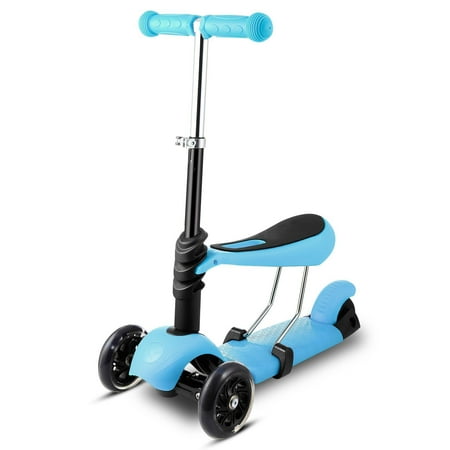 3-in-1 3-Wheel Scooter LED Wheels Kids Kick