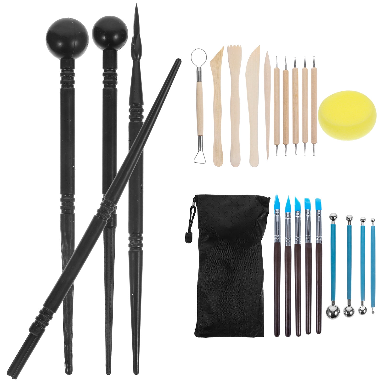 FRCOLOR 1 Set of Reusable DIY Clay Tools Pottery Sculpting Tools Clay Carving Supplies for Beginner,11.81"X7.87"X0.79"