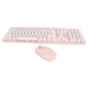 thumbnail image 1 of Combinación De Teclado Inalámbrico, Pequeño Teclado Inalámbrico De Rebote Y Mouse Con Rosa De Tapa Redonda De Punk Puro Puro, 1 of 7