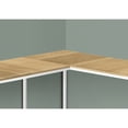 thumbnail image 3 of L-Shape Computer Desk, 58" Long, Airy Metal Base / Space-Saving in Home Office, 3 of 3