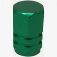 thumbnail image 3 of 4 PCS Style Polished Aluminum Chrome Tire Valve Stem Caps (Green), 3 of 3