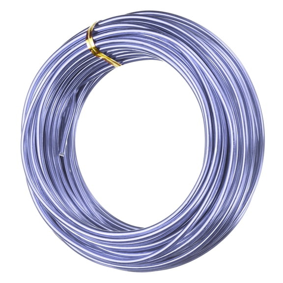 Uxcell 9 Gauge 3mm Aluminum Wire, 32.8 ft(10m) Bendable Metal Wire Jewelry Craft Wire Beading Armature Wire for Jewelry DIY Crafts Wreath Making Sculpting Floral Bonsai Trees, Light Purple