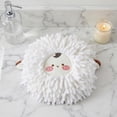 thumbnail image 5 of Unique Bargains Cute Sheep Chenille Hanging Hand Towel for Bathroom White/Pink 6" x 6", 5 of 6