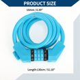 thumbnail image 4 of Cerradura de cable en espiral de candado para bicicleta de Unique Bargains, pesada, reiniciable, de 5 dígitos, 130 cm, azul, 1 juego, 4 of 6