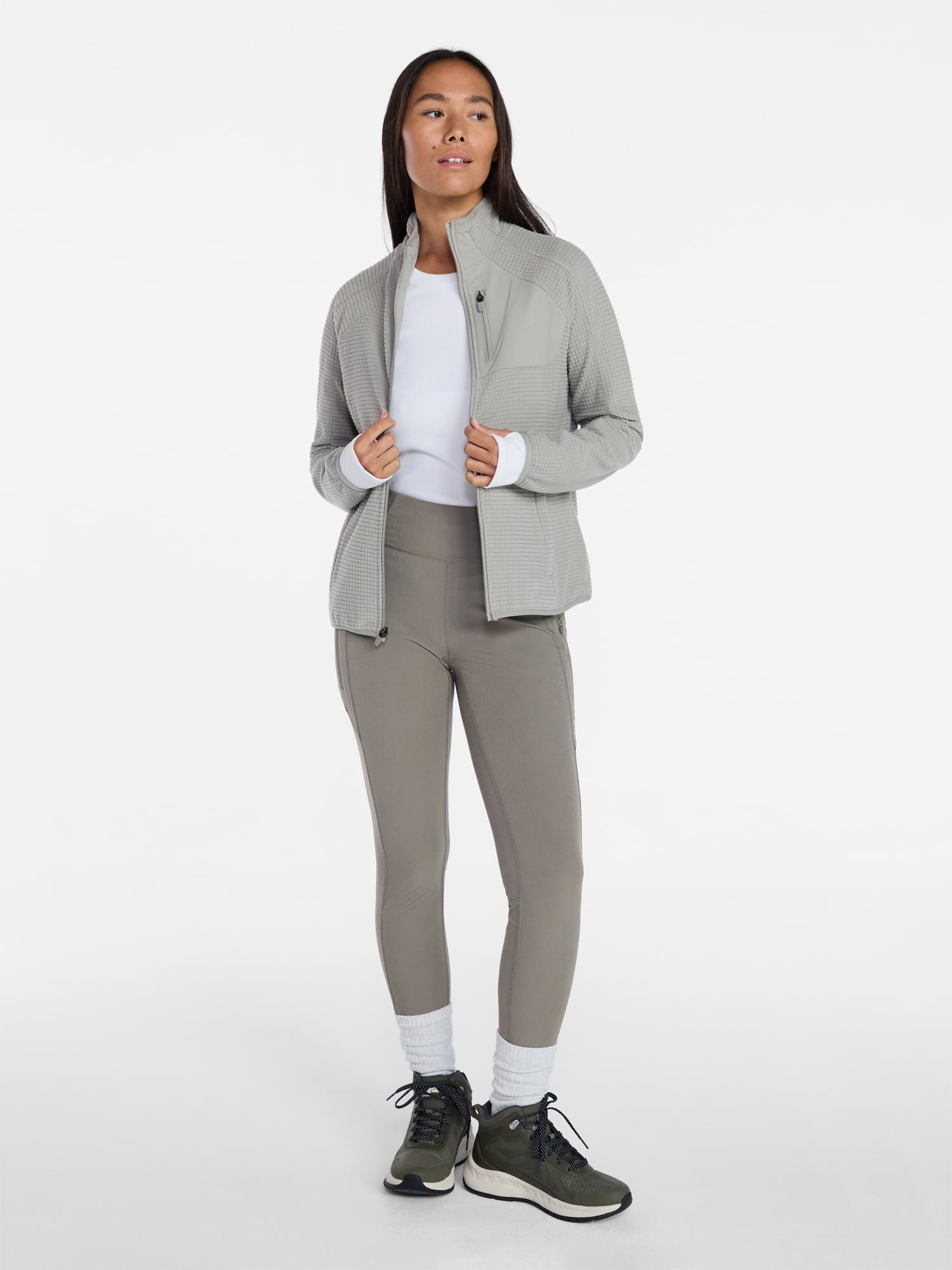 Ozark Trail Women's and Women's Plus Mock Neck Fleece Jacket, Sizes XS-2X