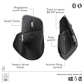thumbnail image 3 of Logitech MX Master 4, Ergonomic Wireless Mouse with Advanced Performance Haptic Feedback, Ultra-Fast Scrolling, USB-C Charging, Bluetooth, Windows, MacOS - Graphite, 3 of 11