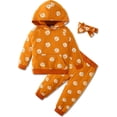 thumbnail image 2 of WESIDOM Toddler Girl Clothes Outfits Long Sleeve Hoodie Sweatshirt Pants Headband Toddler Girl Clothing Set, 2 of 5