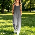 thumbnail image 4 of ATOGUTA Jumpsuits Girls Sleeveless Spaghetti Strap Wide Leg Romper With Pockets, 4 of 9