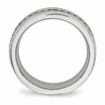 thumbnail image 2 of Stainless Steel Brushed and Polished Black CZ Ring 8 Size, 2 of 6