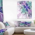 thumbnail image 1 of Design de Fleurs Fractales Bleues et Violettes - Impression sur Toile Florale, 1 of 3