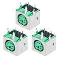 thumbnail image 1 of Unique Bargains 3pcs S-video PCB Mount 6 Pin Din Socket Audio Video Connector Green MD6, 1 of 1
