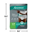 Assurance Men's Incontinence Underwear, S/M, Maximum Absorbency (36