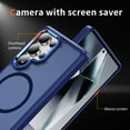 thumbnail image 5 of ELEHOLD For Samsung Galaxy S25 Ultra Slim Shockproof Case, Skin-Friendlyp. Rugged Cover, MagSafe Compatible, Non-Slip, Raised Edges For Cam & Screen Protection, Darkblue, 5 of 8