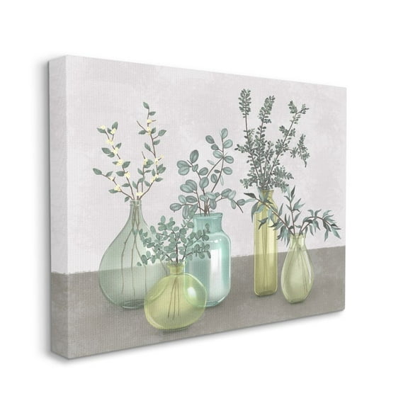 Stupell Industries Plants In Vases Neutral Grey Design Canvas Wall Art by Ziwei Li