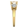 thumbnail image 3 of Three-Stone Engagement Ring for Women - 3ct Natural Morganite in 14K Yellow Gold Promise Ring, 3 of 6