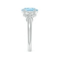 thumbnail image 2 of ANGARA Natural 1.5 ct Aquamarine Criss Cross Ring with Diamonds in 925 Sterling Silver for Women (Size-9x7mm) | March Birthstone, Anniversary, Jewelry Gift for Women | Natural Aquamarine Ring, 2 of 7