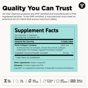 Vital Vitamins Multi Collagen Complex Capsules - Type I, II, III, V, X - Hair, Skin, Nails - 150 Ct