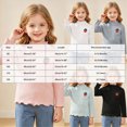thumbnail image 3 of 4-5T Child Girls T-Shirts Tee,Long Sleeve Cute Shirts for Girls Mock Neck Fall Winter Clothes Daily Casual Tops for 6 12 18 24 Months 2T 3T 4T 5T Kids Girls Clothes, 3 of 6