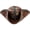 Brown, variant on Pirate Tricorn Hat Brown PU Leather 56-58cm Vintage Style for Themed Events Parties