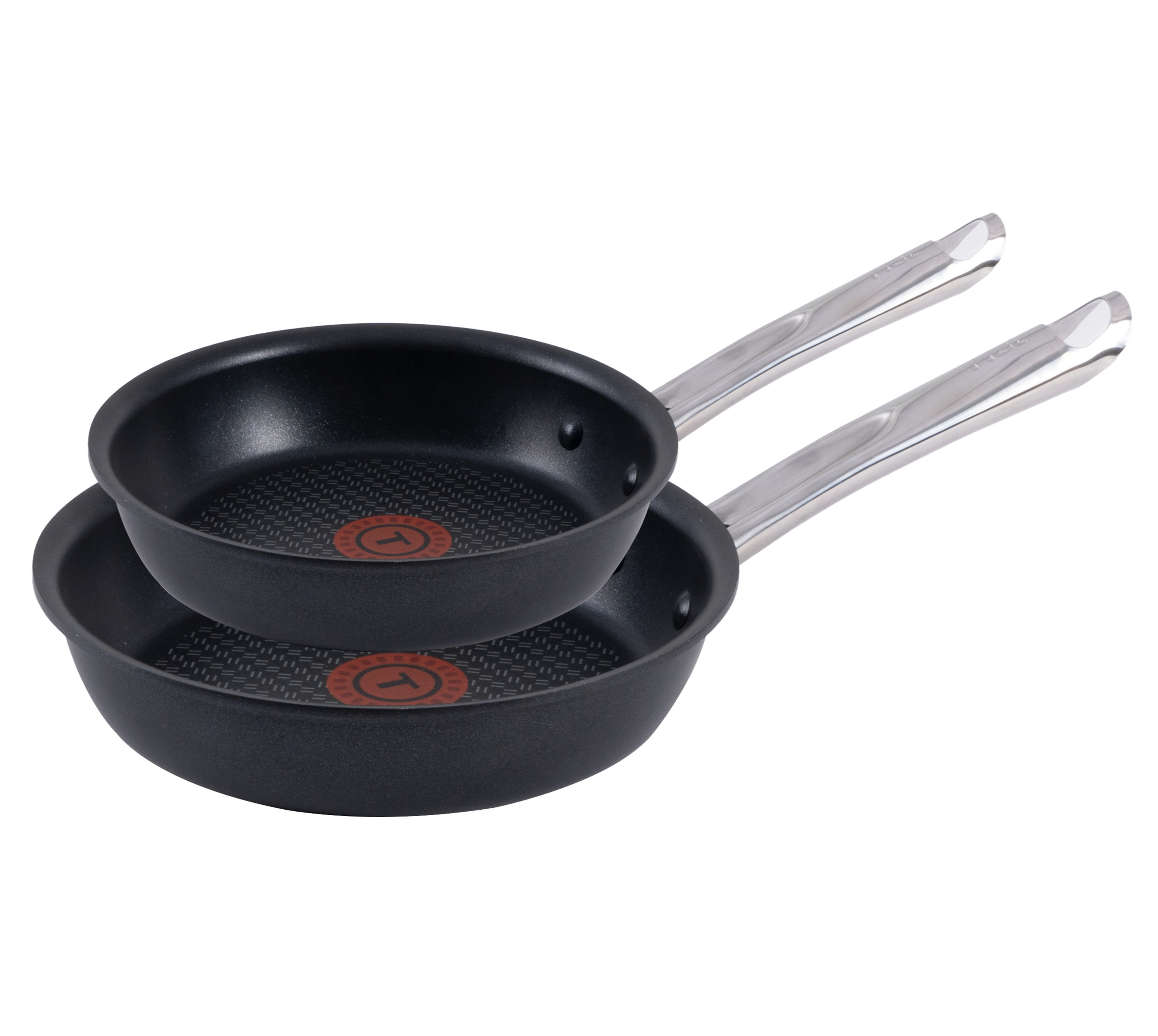 T-fal Cook & Strain Nonstick Frypan Set, 10" & 11.5" photo 1