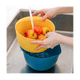 thumbnail image 3 of Juego de colador de arroz y colador de cocina: colar arroz y granos pequeños, lavar y escurrir verduras y frutas azul, 3 of 5