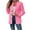 Pink, variant on Bovxnpu Womens Cardigans Casual Jacket, Women's Cropped Jackets Button Down Lightweight Oversized Jacket, Women's Solid Color Long-sleeved Hoodless Button Casual XL