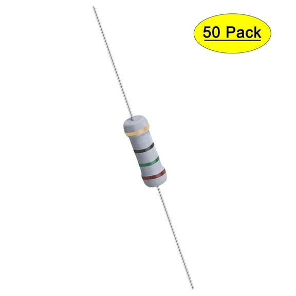 Uxcell 50Pcs 1W 1 Watt Metal Oxide Film Resistor Axile 15 Ohm ±5% Tolerance