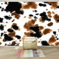 thumbnail image 2 of Modern Wallpaper Murals 3D Cow dye seamless pattern Watercolor hand drawn black brown color Peel and Stick Removable Self-Adhesive canvas Wall Stickers for Nursery Kids Bedroom TV Wall Decor, 2 of 5