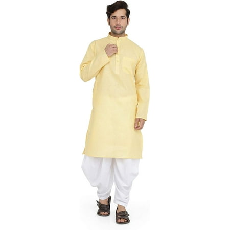 

Royal Kurta Mens Cotton Kurta & Salwar Set Golden 44