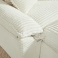 thumbnail image 6 of Miniyam Corduroy Chaise Lounge Chair with Ottoman, Oversized Modular Sofa Bed Couch for Living Room, Bedroom or Small Spaces, White, 6 of 7