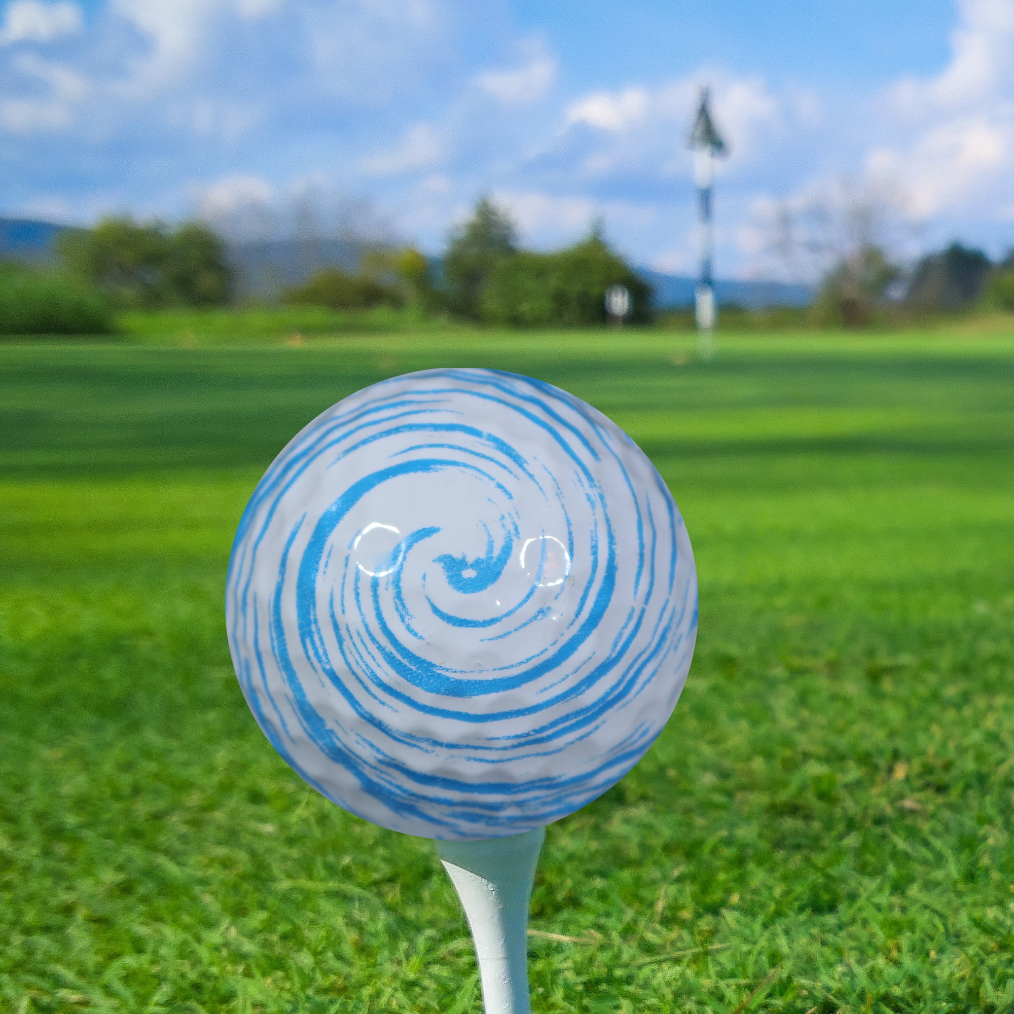Blue Swirl Golf Balls 12 Pack