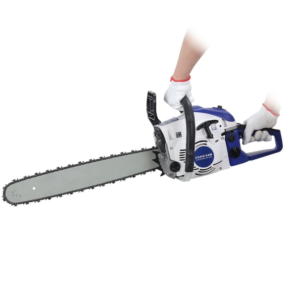 Eosunjian 20" 58cc 2-Cycle Gas Powered Handheld Chainsaw,2200w High-Power Logging Saw,Blue