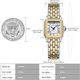 thumbnail image 5 of Reloj dorado ZHAOCHENG para mujer con brazalete vintage pequeño caja rectangular esfera romana, 5 of 5