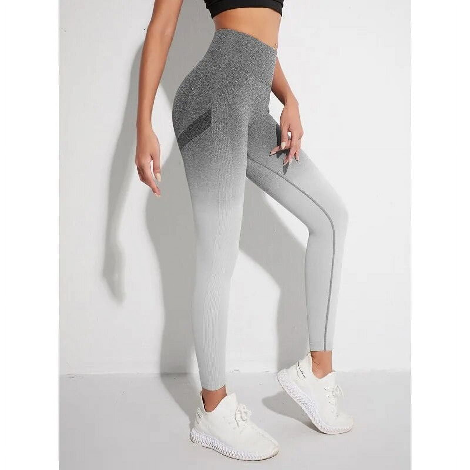 Women Gradient Yoga Leggings High Waist Gym Leggings Fitness