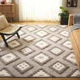 thumbnail image 2 of SAFAVIEH Natura Regena Diamond Area Rug, Dark Grey/Ivory, 8' x 10', 2 of 7