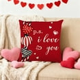 thumbnail image 2 of Boovnll Valentines Pillow Covers 18x18", Heart Printing Valentines Day Pillow Covers for Home Living Room Bedroom Sofa Couch Party Decor, Valentines Day Decorations, 2 of 7