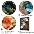 thumbnail image 3 of Designart "Artistic Expression With Colorful Botanicals I" Flowers Floater Framed Wall Decor, 3 of 5