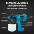 thumbnail image 2 of Paint Sprayer Electric Spray Tool 800ml Professional Paint Spray Tool with 4 Nozzle Handheld Spray High Power Tool Accessories Adjustable Sprayer Kit for Painting, 2 of 8